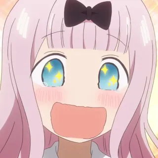 💜 Chika Fujiwara Kaguya-sama: Love Is War Аниме, Чиби, Каваий, Милый, Манга telegram sticker