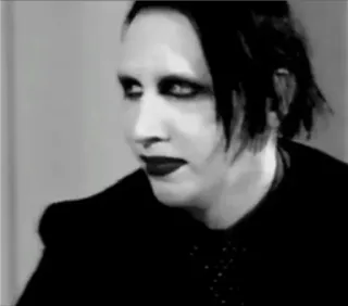 😐 Marilyn Manson Marilyn Manson, Musiker, Sänger, Rockstar, Promi telegram sticker