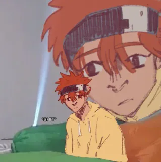 😑 SHIT Anime, Desenho animado, Ofensivo, Texto telegram sticker