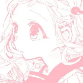 🍒 Anime, Manga, Rosa, Cartone animato, Ragazza, Schizzo telegram sticker