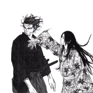 🖤 Manga, Samurai, Schwert, Kampf, Historisch, Japanisch telegram sticker