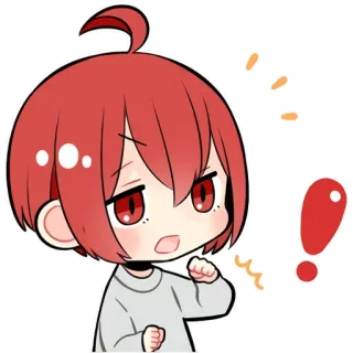 😳 动漫, 可爱, 震惊, 警惕, 卡通 telegram sticker