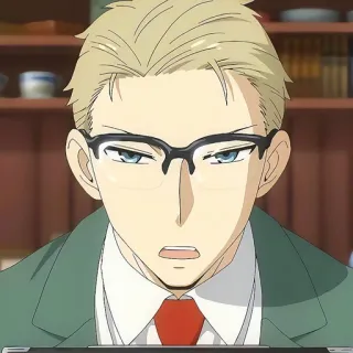 🙂 Loid Forger Spy x Family Anime, Spia, Personaggio, Loid Forger, Spy x Family, Occhiali, Uomo telegram sticker