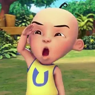 🥵 Upin Upin & Ipin Kartun, Karakter, Animasi, Anak laki-laki, Hormat, Upin & Ipin telegram sticker