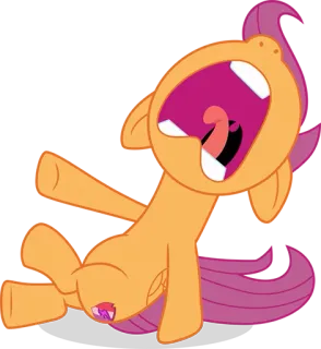 😩 Scootaloo My Little Pony My Little Pony, Cartoon, Pony, Scootaloo, Animation whatsapp sticker