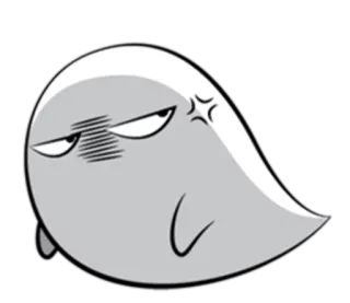 😒 spook, boos, cartoon, illustratie, sticker telegram sticker