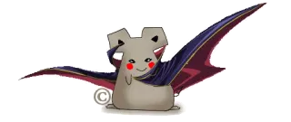 © sticker, mignon, fantaisie, dessin animé, chauve-souris, animal, créature whatsapp sticker