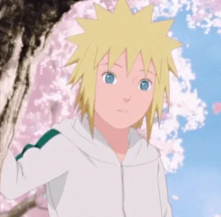 🥀 Minato Namikaze Naruto anime, dibujos animados, personaje, niño, pelo rubio, ojos azules telegram sticker