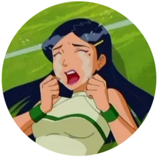 😢 Alex Totally Spies! kartun, menangis, kesal, remaja, Totally Spies telegram sticker