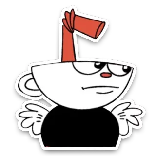 👀 Cuphead cartone animato, tazza, gioco, personaggio, animazione telegram sticker