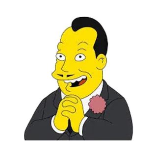 👍 Mr. Burns The Simpsons Mr. Burns, I Simpson, Cartoni animati, Malvagio, Avido telegram sticker