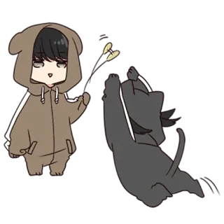 😀 Anime, Personaje, Kawaii, Lindo, Ilustración, Chibi telegram sticker