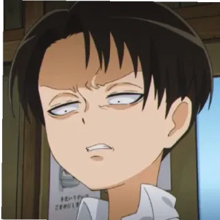 😡 Levi Ackerman Attack on Titan Anime, Personagem, Levi, Levi Ackerman, Ataque dos Titãs, Cara engraçada telegram sticker