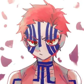 😠 Akaza Demon Slayer Аниме, Демон, Аказа, Клинок, рассекающий демонов, Высшая луна telegram sticker