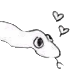🐍 cobra, animal, réptil, coração, amor telegram sticker