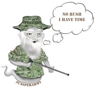 ⏰ NO RUSH
I HAVE TIME ghost, camouflage, military, time, no rush, weapon, hunting whatsapp sticker