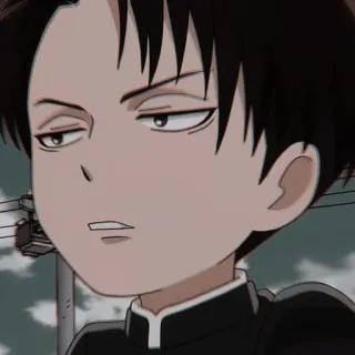 ☕ Levi Ackerman Attack on Titan anime, levi, attack on titan, character, manga, cartoon telegram sticker