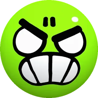 🤬 emoji, colère, vert, dessin animé, visage whatsapp sticker