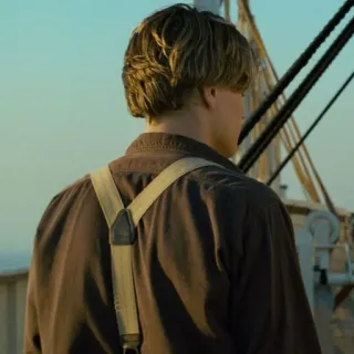 😑 Jack Dawson Titanic Titanic, Jack Dawson, Leonardo DiCaprio, Scena filmowa, Historyczny, Romans, Dramat telegram sticker