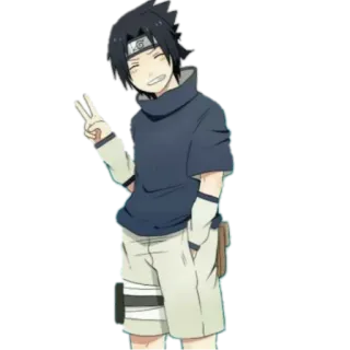 ✌️ Sasuke Naruto Sasuke, Naruto, Anime, Manga, Znak pokoju telegram sticker