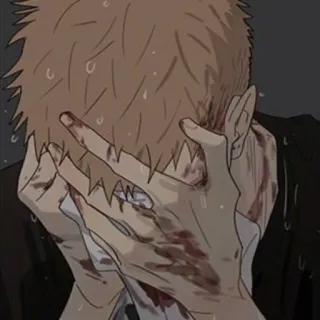🏀 Anime, Manga, Triste, Llorando, Herido, Masculino telegram sticker