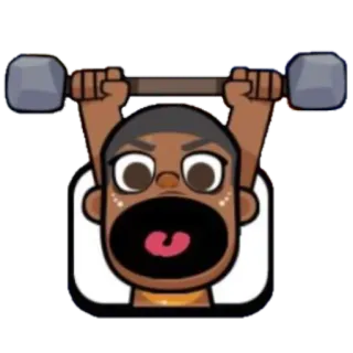 😤 weightlifting, fitness, exercise, cartoon, strength telegram sticker