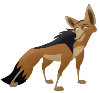 🙄 chacal, animal, chien, faune telegram sticker