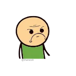 😉 恼火, 卡通, 简单, 漫画, 表情 telegram sticker