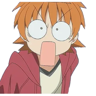 🙀 anime, cartoon, shocked, surprised, funny, exaggerated, reaction telegram sticker