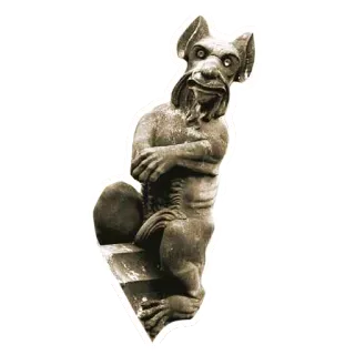 🤐 gargoyle, statue, stone, architecture, sculpture, mythical creature telegram sticker