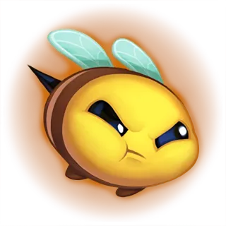😡 bee, insect, angry, cute, animal telegram sticker