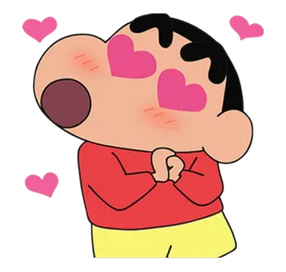 😍 Shin-chan Nohara Crayon Shin-chan anime, hearts, love, cartoon telegram sticker