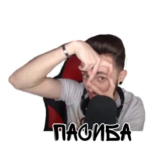 😇 ПАСИБА человек, мужчина, портрет, русский, спасибо telegram sticker
