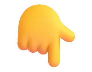 👇 Gestur tangan, Emoji, Jari menunjuk, Ke bawah, Arah, Tanda telegram sticker