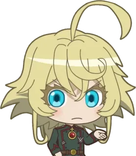 🤨 Tanya von Degurechaff Saga of Tanya the Evil Anime, Manga, Militär, Gewalt, Weibliche Figur, Chibi, Saga der Tanya des Bösen whatsapp sticker