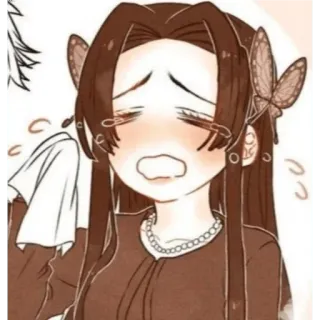 🙂 crying, sad, anime, manga, cartoon, butterfly telegram sticker