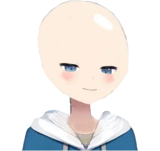🧑‍🦲 Anime, Cartoon, Sticker, Mignon, Drôle, Chauve telegram sticker