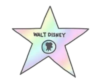⭐ Walt Disney WALT DISNEY star, movie, film, cinema, hollywood, walk of fame telegram sticker