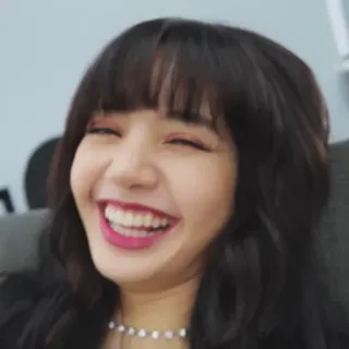 🌸 Lisa Person, Frau, Lächeln, Lachen, Blackpink telegram sticker