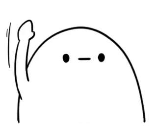 🥚 Desenho animado, Personagem, Dedo do meio, Gesto, Ofensivo, Branco, Bolha telegram sticker