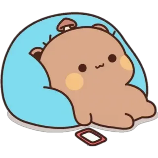 😗 orso, cartone animato, carino, animale, pigro, assonnato, kawaii telegram sticker