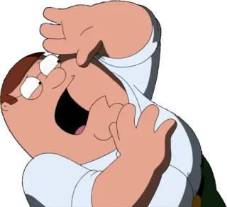 😃 Peter Griffin Family Guy 彼得·格里芬, 家庭伙伴, 卡通, 搞笑, 幽默 telegram sticker