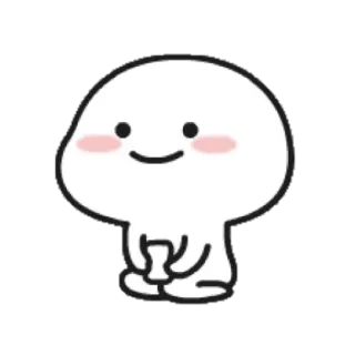 😊 personaggio, carino, semplice, macchia, cartone animato telegram sticker