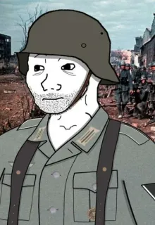 👲 wojsko, żołnierz, wojna, ii wojna światowa, mundur, hełm telegram sticker