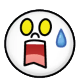 😳 絵文字, 怖い, 不安, 衝撃, びっくり, 恐怖 telegram sticker