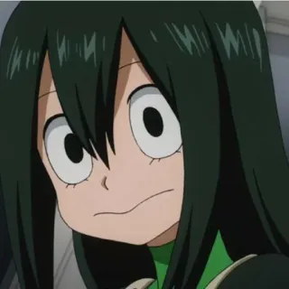 😐 Tsuyu Asui My Hero Academia anime, My Hero Academia, Tsuyu Asui, waifu, cute, girl, hero, character telegram sticker