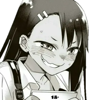 🔞 Nagatoro Don't Toy with Me, Miss Nagatoro 18+ anime, manga, nagatoro, senpai, dont toy with me miss nagatoro, waifu telegram sticker