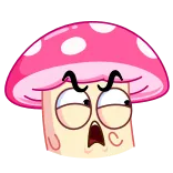 😳 きのこ, 怒り, 漫画, 菌類 telegram sticker