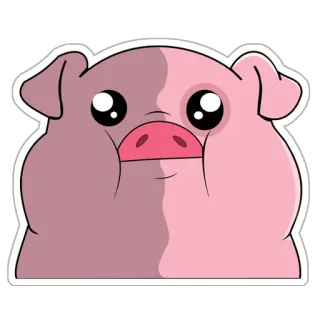 😍 Waddles Gravity Falls cartoon, pig, animal, cute, Waddles, Gravity Falls telegram sticker