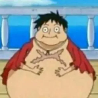 🙂 Monkey D. Luffy One Piece luffy, anime, one piece, cartoon, lustig, meme telegram sticker